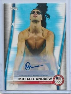2020 TOPPS OLYMPICS MICHAEL ANDREW AUTOGRAPH CARD #22 ~ /200 ~ USA SWIMMING 2021 - Picture 1 of 2
