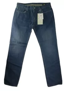 Aggressive Mens Denim Jeans Slim Fit Low Waist Straight Leg Jean Size 34 - Picture 1 of 12