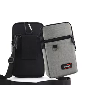 Umhängetasche Handy Handtasche Reißverschluss Geldbörse Tasche-Herren Smartphone - Bild 1 von 15