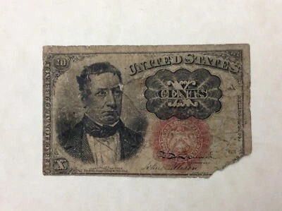 ~  TEN 10 CENTS FIFTH / 5TH ISSUE FRACTIONAL CURRENCY MEREDITH - FREE SHIPPING - Image 1 of 2