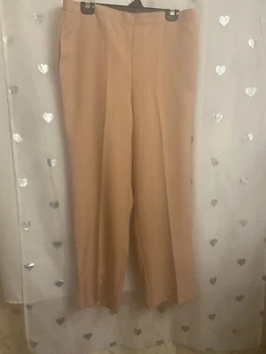 Pantalones Alfred Dunner para mujer talla 14 color melocotón elástico cintura trasera tirar informales Foto 1 de 4