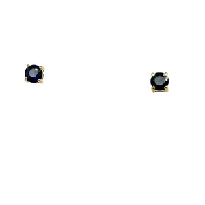 9ct Yellow Gold Sapphire Stud Earrings - Picture 1 of 4