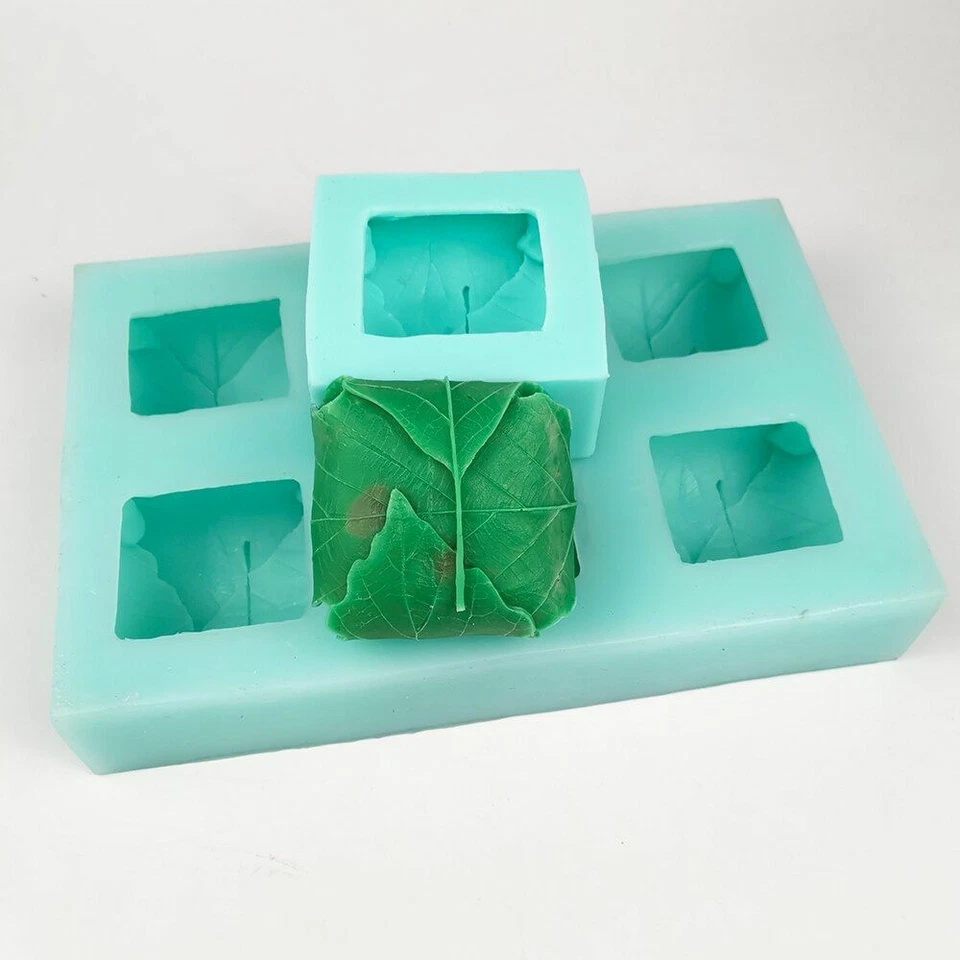 1pc Maple Leaf Silicone Molds 3D Square Soap Mold Soaps Making Crafts Supplies - Image 1 of 4