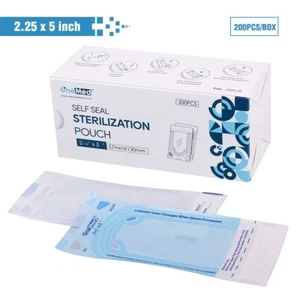 1000 OneMed Self-Sealing Sterilization Pouches 2.25"x5" Medical Sterile Bags - Picture 1 of 7
