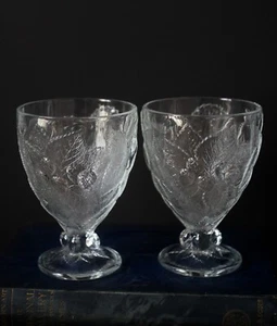 Vintage Pasabahce Obst geprägt Kelch Stil Gläser, schweres Glas - Bild 1 von 5