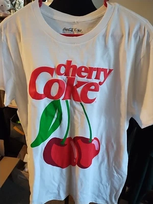 Camiseta Coca-Cola Coca-Cola Cherry Coke Gráfico Con Las Cerezas Blanco Extra... Foto 1 de 4
