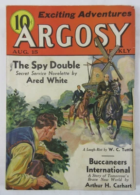 "Argosy Weekly: The Spy Double" Pulp Magazine Aug. 15, 1936 - Image 1 of 4