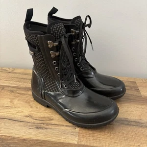 Stivali impermeabili stringati Bogs Cravat Sidney Neo Tech nero bianco 7 - Foto 1 di 10