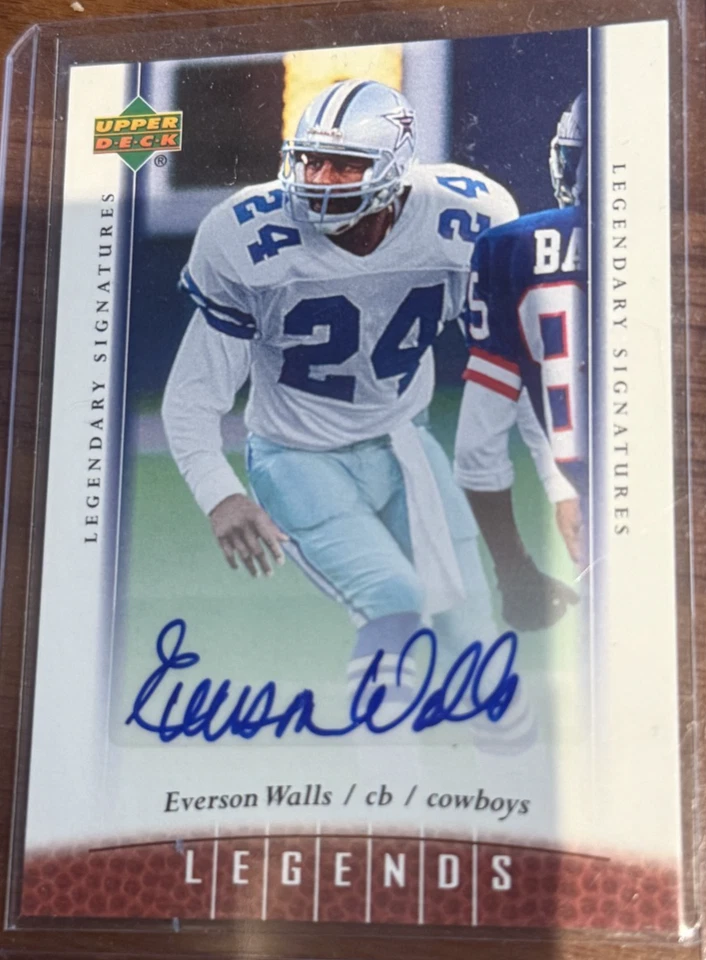 2006 Upper Deck NFL Legends EVERSON WALLS Dallas Cowboys AUTO - Image 1 of 1