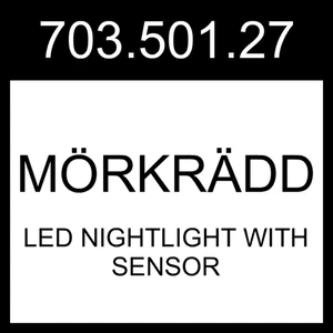 IKEA MÖRKRÄDD LED Nightlight With Sensor White 2 Pack 703.501.27 - Picture 1 of 1