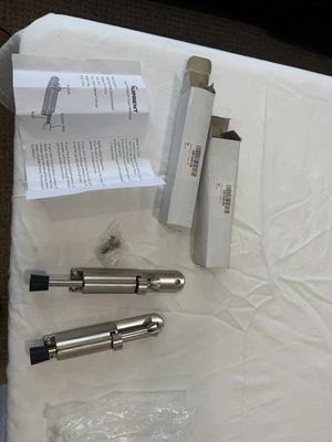 Tope de puerta abatible de acero inoxidable tapón de puerta de paso fácil telescopio con resorte Foto 1 de 2