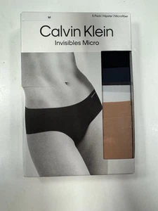 Calvin Klein Women's Invisibles Seamless Hipster Panties QD3557 Size M - 5 pack - Picture 1 of 2