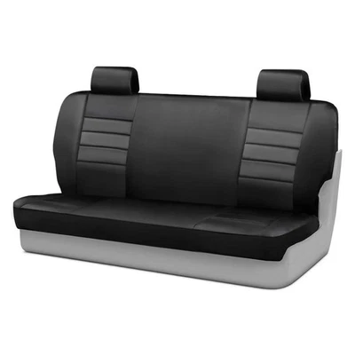 For Dodge Ram 1500 02-08 Fia LeatherLite Series 2nd Row Black Seat Covers Foto 1 de 2