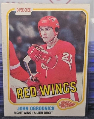 81-82 O-Pee-Chee John Ogrodnick 2nd Year 🚨🚨🚨 Detroit Red Wings  - Image 1 of 2