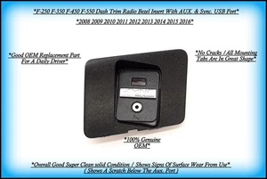 08–16 Ford F250 F350 SYNC USB AUX Line-In Dash Bezel OEM 9C34-25044F46-D - Picture 1 of 4