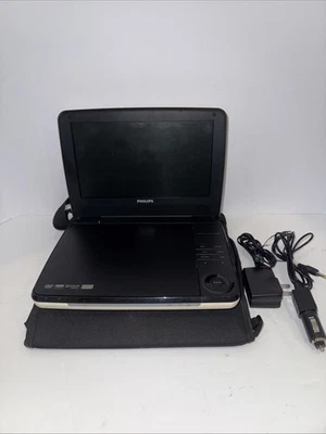 Reproductor de DVD portátil Philips 9" LCD - blanco con estuche de coche Foto 1 de 4