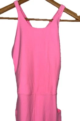 New Free People Movement Never Better High Neck One Piece Light Pink Neon Small - Image 1 of 4