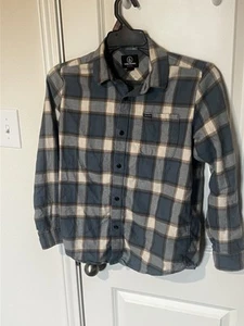 Vintage Volcom Flannel Youth Xl Blue Plaid Shirt. Skate Apperal - Picture 1 of 5