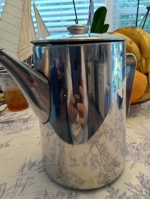 Continental Airlines Silver Inflight Coffee Pot - Image 1 of 4