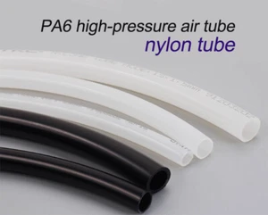 Nylon PA Tube/Tubing Hard Pneumatic Pipe ID 2mm-10mm Air Water Fuel Oil Petrol - Picture 1 of 7