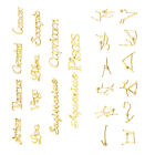 96x Constellation Pendants Constellation Sign Letter Charms for Crafts Gold
