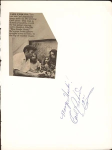 CARL LEE PERKINS - AUTOGRAPH SENTIMENT SIGNED 1971 - Picture 1 of 1