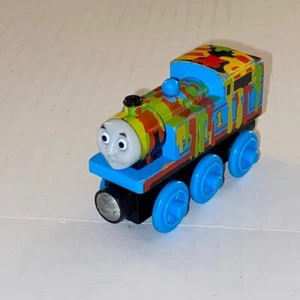 Thomas the Train Paint Spattered Wooden Engine Railway Friends 2012 - Picture 1 of 6
