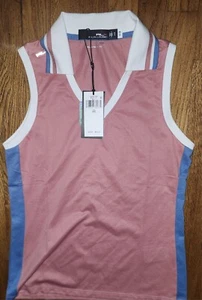 RLX Ralph Lauren Shirt Womens XS Pink Polo Golf Rugby Sleeveless NEW - Picture 1 of 2