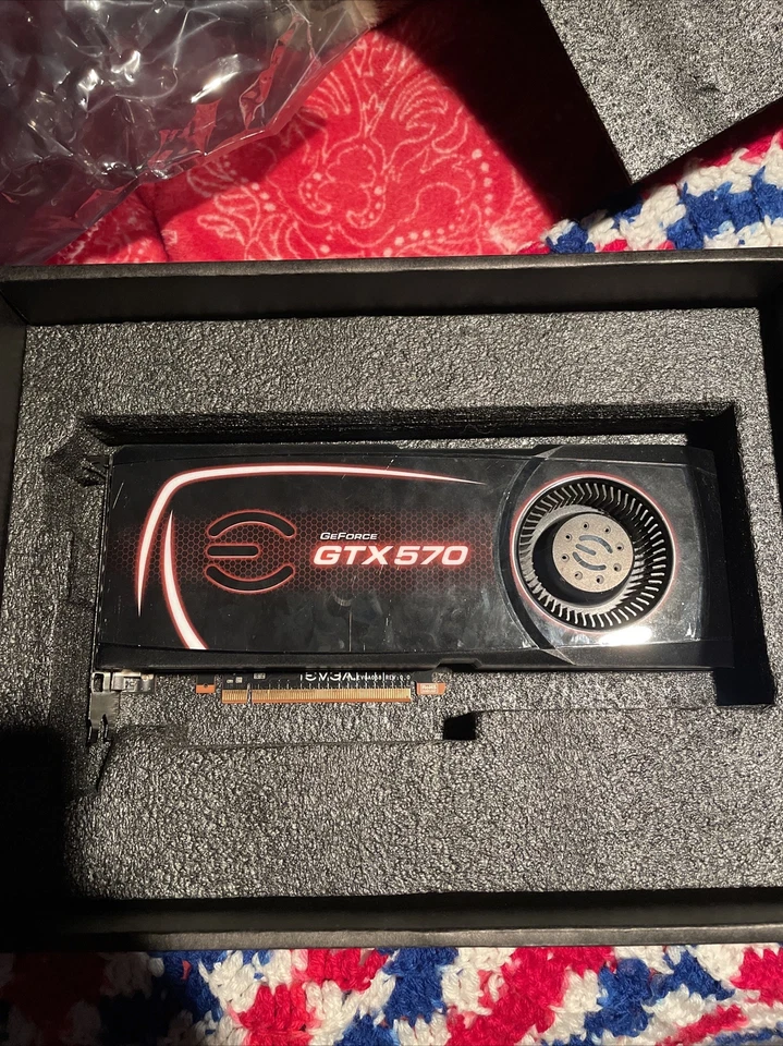 *USED* EVGA NVIDIA GeForce GTX 570 1.25 GB GDDR5 PCI Express 2.0 x16 Video Card - Image 1 of 1