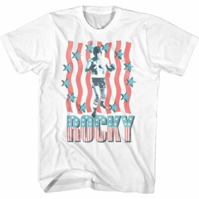 Rocky Balboa T-Shirt White Official Patriotic Rocky Movie Stallone New SM - 5XL - Image 1 of 3