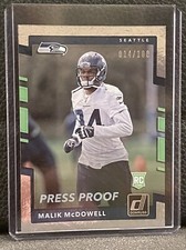 2017 Donruss PRESS PROOF SILVER 14/100 Malik McDowell RC #389 Seattle Seahawks