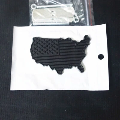 1x Insignia emblema rejilla metálica mapa negro mate de EE. UU. Sports America Car Motors cupé Foto 1 de 4