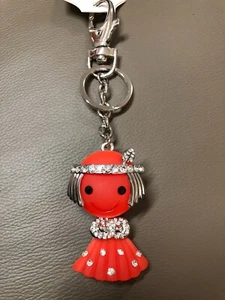 Schlüsselanhänger Key Ring Schlüssel Strassteine Puppe - Picture 1 of 6