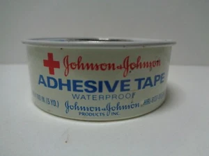 Johnson & Johnson vintage tin Red Cross Adhesive Tape Waterproof 1/2" x 5 Yard - Picture 1 of 9
