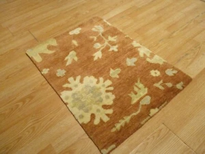 2x3 Modern Agra ABC Collection Handmade-knotted Wool Rug #24 - Picture 1 of 12