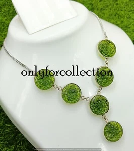 New Sale Moldavite Gemstone 925 Sterling Silver Plated Women Bezel 1 PC Necklace - Bild 1 von 5