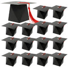 50pcs Graduation Cap Candy Box with Tassel for Grad Party Favors - Red-DI