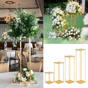 40/60/80/100cm Wedding Metal Flower Stand Pedestal Centrepiece Venue Decoration