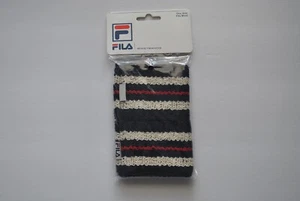 Fila Retro Wristbands - You Choose (Pack of 1) One Size Fits Most -Beige or Navy - Picture 1 of 5