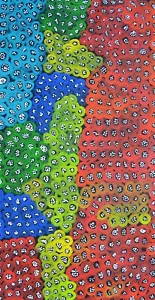 Beautiful Aboriginal Painting by Lanita Numina. An Striking and Original Work - Picture 1 of 3