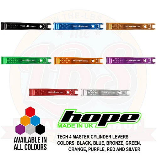 Hoja de palanca de freno Hope 2022 Tech 4 cilindros maestros - todos los colores - totalmente nueva Foto 1 de 1