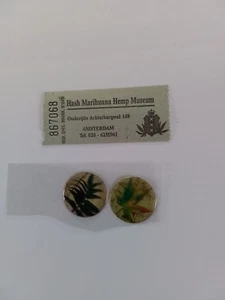Amsterdam Hash Hemp Museum: Badges & Ticket Stub - Picture 1 of 5