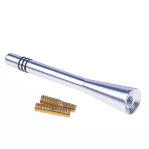Chrome Universal 8CM Car Short Stubby Antenna Aerial AM/FM Radio Mast with Screw - Bild 1 von 7