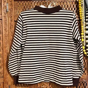 Vintage Buster Brown Kids Shirt • Brown & White Stripes • Size 8 • Made in USA - Picture 1 of 6