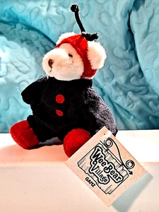 Peluche miniatura vintage TODO Wee-Bear Village Lucky Lady Bug NUEVO CON ETIQUETA 5" - Imagen 1 de 12