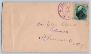 Cubierta Sandy Hill New York 1880 Violeta CDS Matlese Crosses Cancelar DPO 1797-1896 - Imagen 1 de 2