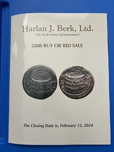 HARLAN J BERK AUCTION CATALOG ANCIENT & WORLD COINS 226th, closing Feb 13, 2024 - Picture 1 of 8