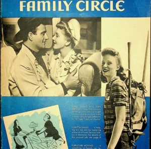Family Circle October 22 1943 John Wayne Jean Arthur A Lady Takes A Chance - Picture 1 of 3