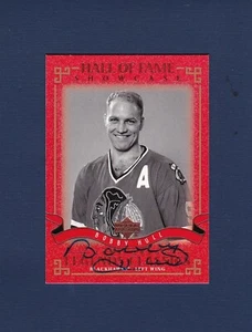 Bobby Hull firmado Chicago Blackhawks 2004 H.O.F. Tarjeta de hockey Showcase Upper Deck - Imagen 1 de 2