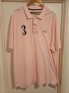 Raging Bull Polo Shirt Size XXL 2XL Pink Longer Length - Picture 1 of 6